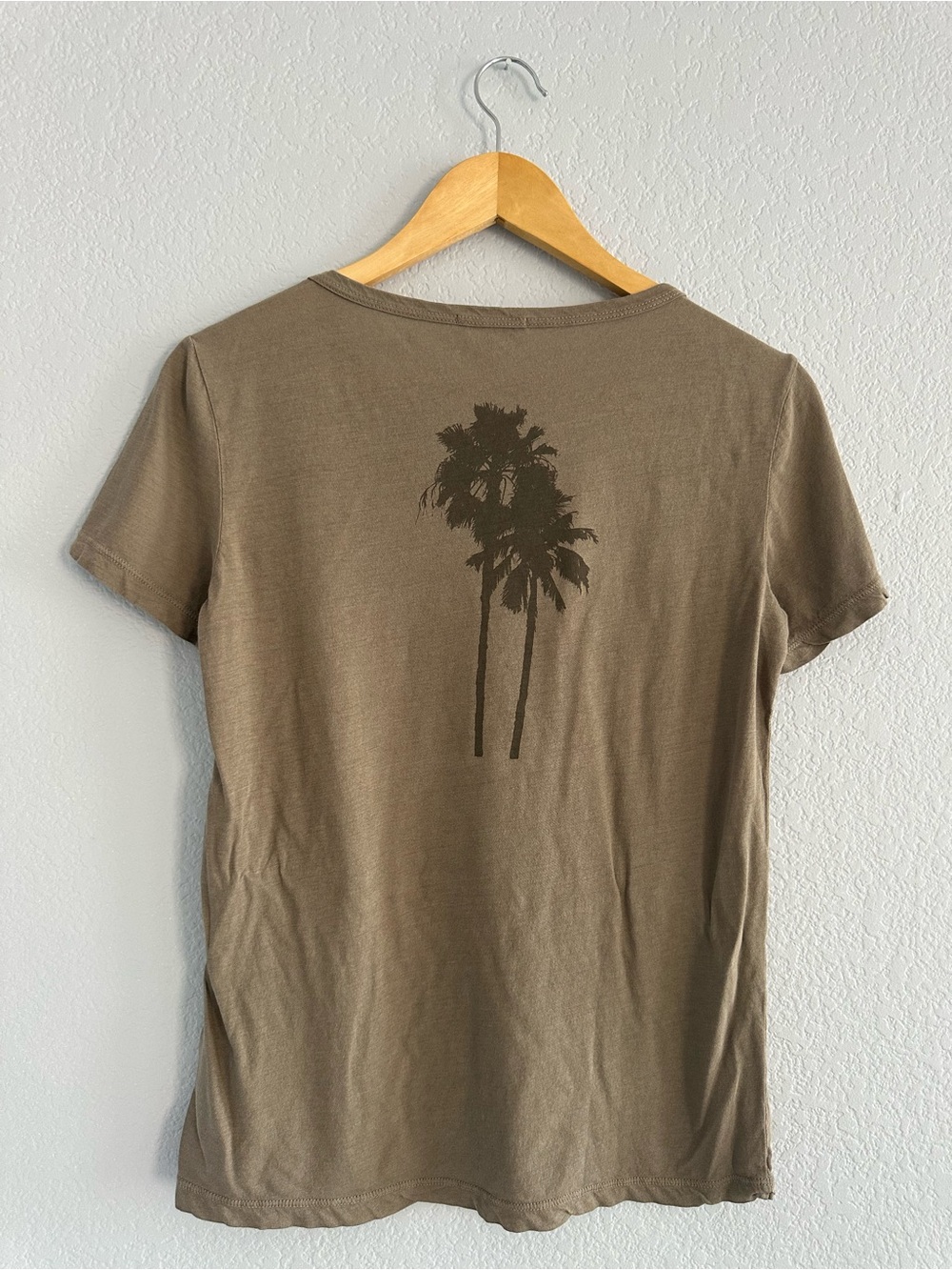 James Perse Standard Palm Tree Graphic Tee Brown Size 1 Made in USA